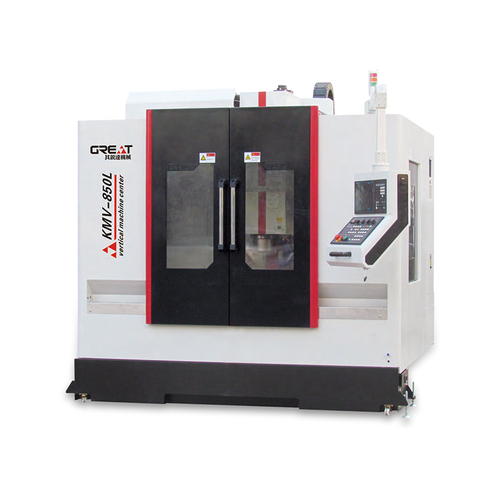 Secondary guideway for a vertical CNC machining centre